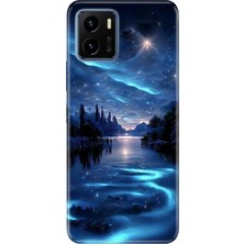 Nurdic Vivo Y15S Uyumlu Kılıf Resimli Desenli Silikon Gece Yarısı