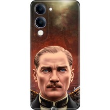Nurdic Vivo Y04 6.74" Kılıf Tema Art Desenli Baskılı Silikon Asil Atatürk
