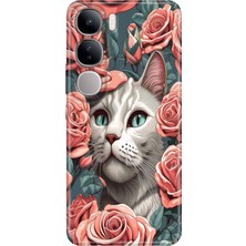 Nurdic Vivo V40 Lite Kılıf Desenli Cover Silikon Canım Kedim