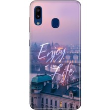 Nurdic Samsung Galaxy A20 - A30 Uyumlu Kılıf Resimli Desenli Silikon Enjoy Life