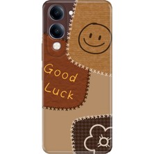 Nurdic Vivo Y04 6.74" Kılıf Retro Art Desenli Esnek Silikon Good Luck