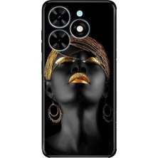 Nurdic Tecno Spark Go 2024 Uyumlu Kılıf Resimli Baskılı Nano Silikon Afrikalı Kız
