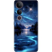 Nurdic Vivo V50 Lite 5g Kılıf Retro Trendy Silikon Baskılı Gece Yarısı