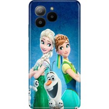 Nurdic Omix X7 Uyumlu Kılıf Resimli Desenli Silikon Elsa Anna Olaf