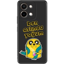 Nurdic Vivo Y28 Kılıf Trend Baskılı Silikon Ben Aslında Yoğum