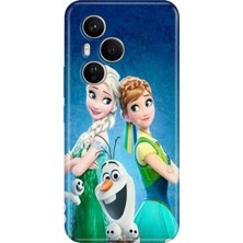 Nurdic Honor 400 Pro Huawei Kılıf Tema Trendy Silikon Baskılı Elsa Anna Olaf