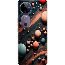 Nurdic Vivo V40 Uyumlu Kılıf V40 5g Desenli Tasarım Silikon Gezegen