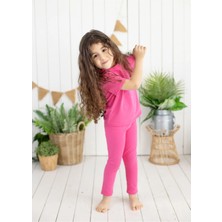 Şehrazat Handmade Tasarım Eandcoatelier Alt Üst Pamuklu Çocuk Takım (Tişört-Uzun Tayt)