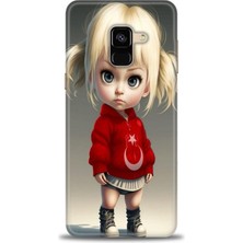 Mod Kılıf Samsung Galaxy A8 2018 Hd Baskılı Kılıf + 9h Nano Tam Kaplayan Ekran Koruyucu 243