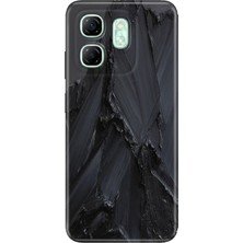 Nurdic Infinix Hot 50I - Smart 9 Kılıf Desenli Tpu Silikon Baskılı Siyah Beton