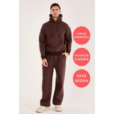 Rocqerx Q-1001 Q-4008 Kapüşonlu Sweat Bel Lastikli Pantolon Üç Iplik Şardonlu Takım