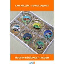 Letsii Şeffaf Cam Zarif Küllük 35