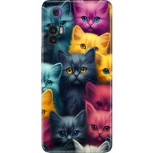 Nurdic Tcl 30 - 30 Plus Uyumlu Kılıf Resimli Desenli Silikon Kedicikler