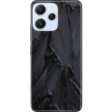 Nurdic Xiaomxiaomi Redmi 12 Kılıf Kamera Korumalı Silikon Resimli Kapak Siyah Beton