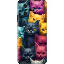 Nurdic Casper Via A40 Kılıf Casper Via A40 Temalı Silikon Kedicikler