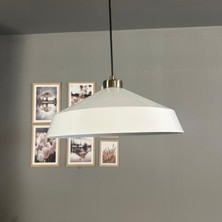 Bamyum Lema Beyaz Tekli Avize Küçük Plafonyer Başlık Sarkıt Lamba Restoran Cafe Salon Avizeleri