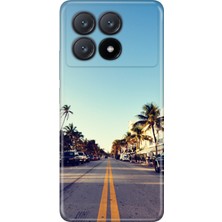 Nurdic Xiaomi Poco X6 Pro 5g Uyumlu Kılıf Desenli Baskılı Silikon Miami Sunset