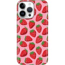 Nurdic iPhone 16 Pro Max Kılıf Telefon Kılıfı 16 Pro Max Baskılı Tatlı Çilek