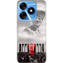 Nurdic Tecno Spark 10 4g Uyumlu Kılıf Silikon Desenli Resimli Kapak Gazi Mustafa