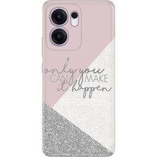 Nurdic Oppo Reno 13F 5g Kılıf Renkli Silikon Baskılı Tpu Happen