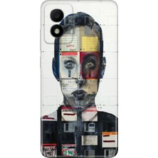 Nurdic Tcl 303 Kılıf Silikon Desenli Resimli Uv Kapak Art Collage