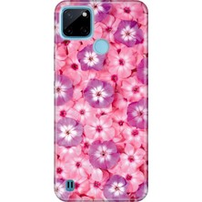Nurdic Realme C25Y C21Y Uyumlu Kılıf 0.4mm Lazer Kesim Silikon Kapak Çiçekli Sss