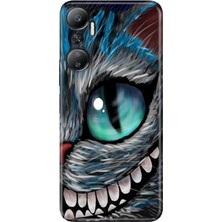 Nurdic Infinix Hot 20 Kılıf Kamera Korumalı Silikon Resimli Uv Kapak Arsız Kedi