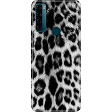 Nurdic Tcl 20 Se Uyumlu Kılıf Resimli Desenli Silikon Siyah Kürk