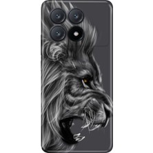 Nurdic Xiaomi Poco X6 Pro 5g Uyumlu Kılıf Resimli Baskılı Nano Silikon Kara Aslan