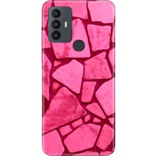 Nurdic Tcl 30 Se Uyumlu Kılıf Silikon Desenli Resimli Kapak Pembe Beton