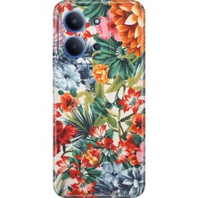 Nurdic Xiaomi Redmi 15C 4g Uyumlu Kılıf Renkli Silikon Baskılı Tpu Sanatsal Çiçek