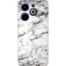 Nurdic Infinix Hot 40 Kılıf Resimli Baskılı Nano Silikon Banyo Mermer