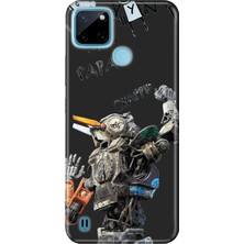 Nurdic Realme C25Y C21Y Uyumlu Kılıf 0.4mm Lazer Kesim Silikon Kapak Chappie