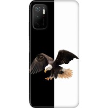 Nurdic Xiaomi Redmi Note 10 5g Kılıf Silikon Tioserisi Siyah Beyaz Parçalı