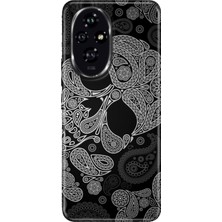 Nurdic Honor 200 Kılıf Dekoratif Silikon Baskılı A58 Kapak Skuller