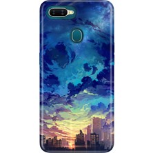 Nurdic Oppo Ax7 A12 A5S Uyumlu Kılıf Silikon Desenli Resimli Kapak Cloud City