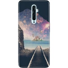 Nurdic Oppo Reno 2z Uyumlu Kılıf Silikon Desenli Resimli Kapak Tren Yolu