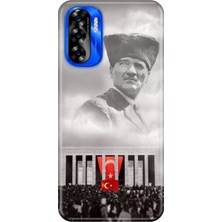 Nurdic Reeder P13 Blue 2022 6.26" Uyumlu Kılıf Desenli Baskılı Silikon Gazi Mustafa