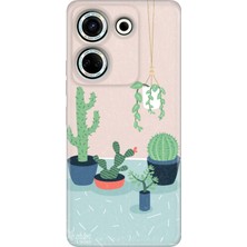 Nurdic Tecno Camon 20 Kılıf Silikon Desenli Tam Koruma Resimli Kapak Cactus Co