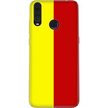 Nurdic General Mobile Gm 20 Pro Kılıf 0.4mm Lazer Kesim Silikon Kapak Sarı Kırmızı Parçalı