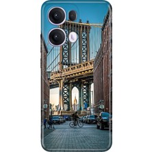 Nurdic Oppo Reno 13 Pro Kılıf Oppo Renkli Silikon Baskılı Tpu Brooklyn Köprüsü