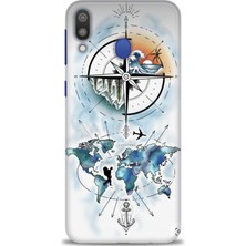 Mod Kılıf Samsung Galaxy M20 Hd Baskılı Kılıf + 9h Nano Tam Kaplayan Ekran Koruyucu 82