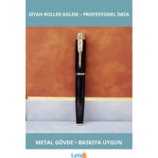 Letsii Metal Siyah Roller Tükenmez Kalem Şık ve Dayanıklı