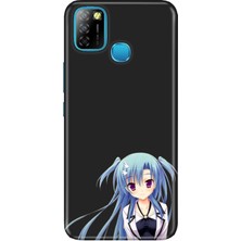 Nurdic Infinix Smart 5 Kılıf Silikon Tioserisi Desenli Resimli - Mavi Anime Kız