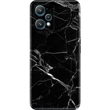 Nurdic Realme 9 Pro Uyumlu Kılıf Realme 9 Pro Telefon Kılıfı Baskılı Mermer Siyah