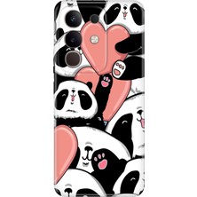 Nurdic Vivo Y29 Kılıf Renkli Silikon Baskılı Tpu Sevimli Panda