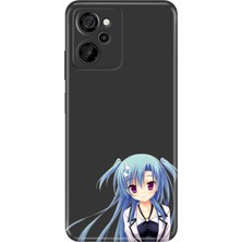 Nurdic Casper Via M40 - M45 Uyumlu Kılıf Dekoratif Silikon Baskılı Kapak Mavi Anime Kız