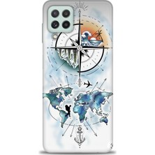 Mod Kılıf Samsung Galaxy M32 Hd Baskılı Kılıf + 9h Nano Tam Kaplayan Ekran Koruyucu 82