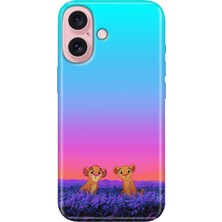 Nurdic iPhone 16 Plus Kılıf Silikon Desenli 16 Plus Kapak Junior Aslanlar