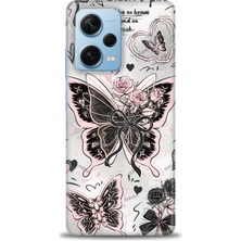 Mod Kılıf Xiaomi Redmi Note 12 Pro Plus Hd Baskılı Kılıf + 9h Nano Tam Kaplayan Ekran Koruyucu 206